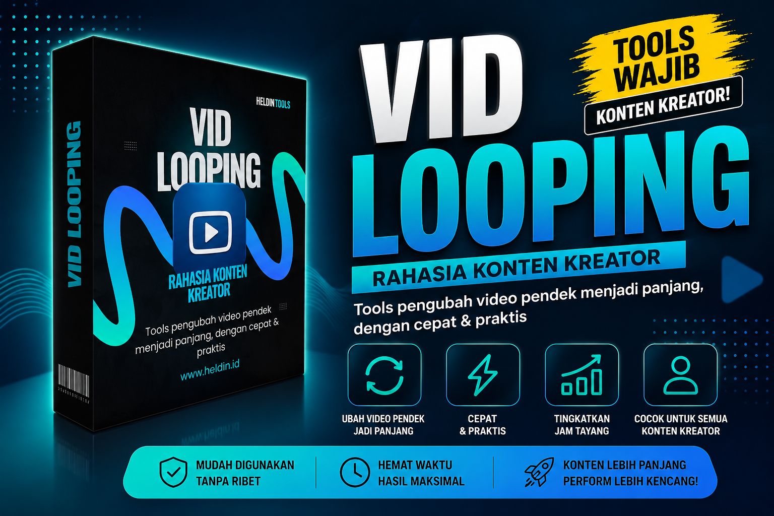 Vid Looping (1 Tahun) - Tools Pengubah Video Pendek Menjadi Panjang